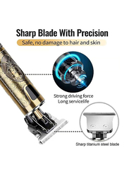 Rechargeable Electric Hair Clippers with LCD Screen, Gold