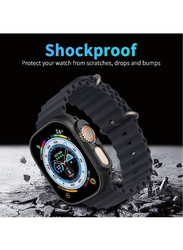 Hard PC Bumper Case All-Around Edge Shockproof Protective Cover Frame NO Screen Protector for Apple Watch Ultra 49mm, Black