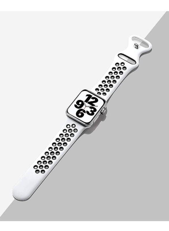 Sport Replacement Wrist Strap Band for Apple Watch 42/44mm, White