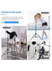 Professional Aluminium Adjustable Photography Light Tripod Stand, Black