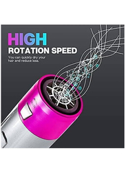 5 in 1 Hot Air Styler Curler Brush Negative Ionic Hair Straightener Hot Air Styler, Grey/Pink