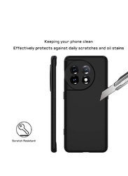 Olliwon OnePlus 11 Protective Soft Anti-Scratch Shockproof Silicone Mobile Phone Case Cover, Black