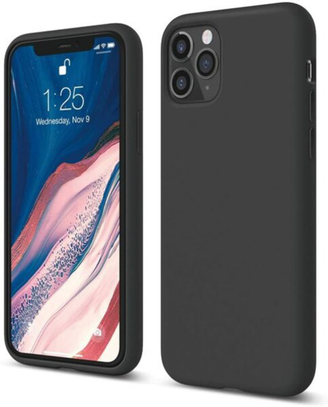 Apple iPhone 11 Pro Silicone Mobile Phone Case Cover, Black