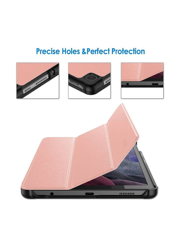 Samsung Galaxy Tab A7 Lite (SM-T220/SM-T225/SM-T227 2021) Protective Stand Slim Lightweight Folio Hard Shell Back Tablet Case Cover, Rose Gold