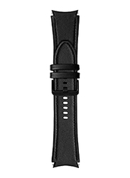 Leather Replacement Band Compatible for Samsung Galaxy Watch 4, Black