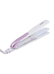 Isonic 2-in-1 Hair Straightener & Crimper, 916, White