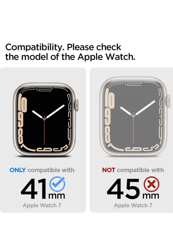Thin Fit Designed Case Cover for Apple Watch Series 7 44mm, Crystal Clear