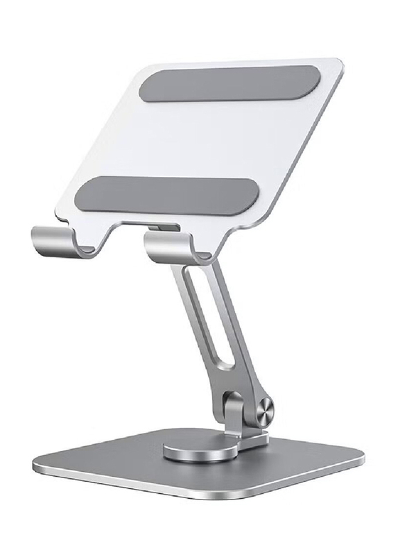 Gennext 360° Adjustable Stand Stable Foldable Desktop iPad Holder, Silver