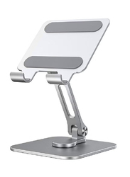 Gennext 360° Adjustable Stand Stable Foldable Desktop iPad Holder, Silver