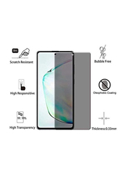 Ics Samsung Galaxy Note 10 Lite Tempered Glass Mobile Phone Screen Protector, Black/Clear