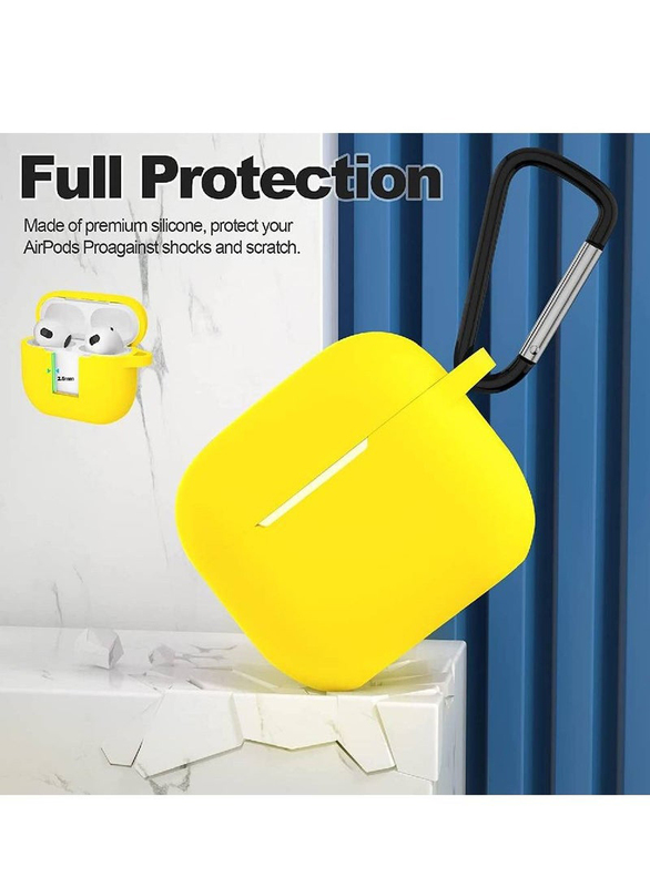Silicone Protective Case Cover for Apple AirPods 3 3rd Generation, Yellow
