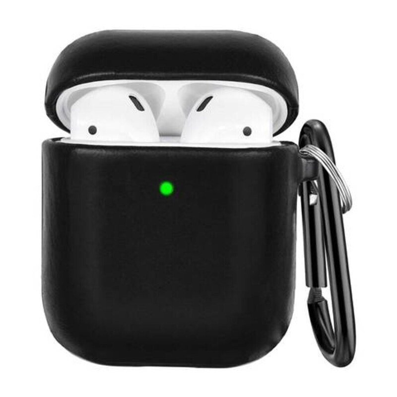 Apple Airpods 1 Leather Protective Case Cover, Black