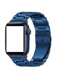 Replacement Stainless Band Strap for Apple Watch 42/44mm, Blue