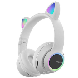 Cat Wireless/ Bluetooth On-Ear Headphone, White
