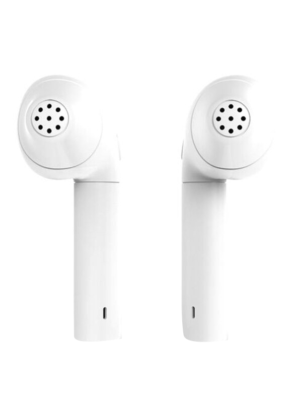 Wireless/ Bluetooth In-Ear Noise Cancelling Earphones with Charging Dock, White