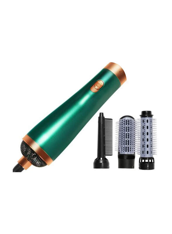 Arabest 3 in 1 Hot Air Brush Dryer Kit with Interchangeable Brush Head, Green