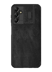 Nillkin Samsung Galaxy A14 4g/5g Qin Leather Mobile Phone Case Cover with Slide Camera Protection, Black