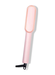 Gennext Electric Hair Straightener Brush with Ceramic Styling Comb, Pink