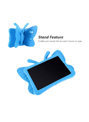 Apple iPad Generation 9th/8th/7th 10.2/10.5-inch Kids EVA Foam Shockproof Kickstand Butterfly Lightweight Tablet Case Cover, Blue