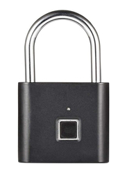 Nilinlei Security Keyless USB Rechargeable Fingerprint Smart Padlock, Black