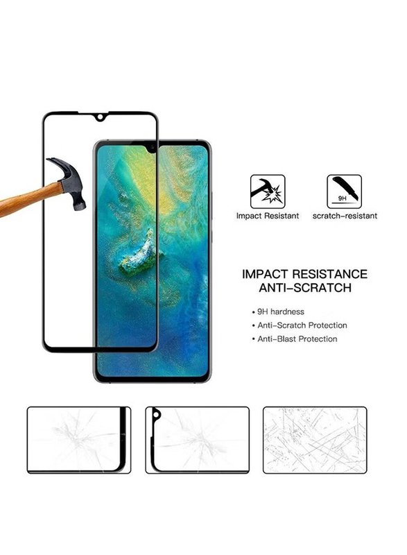 Huawei Mate 20X Tempered Glass Screen Protector, Clear/Black
