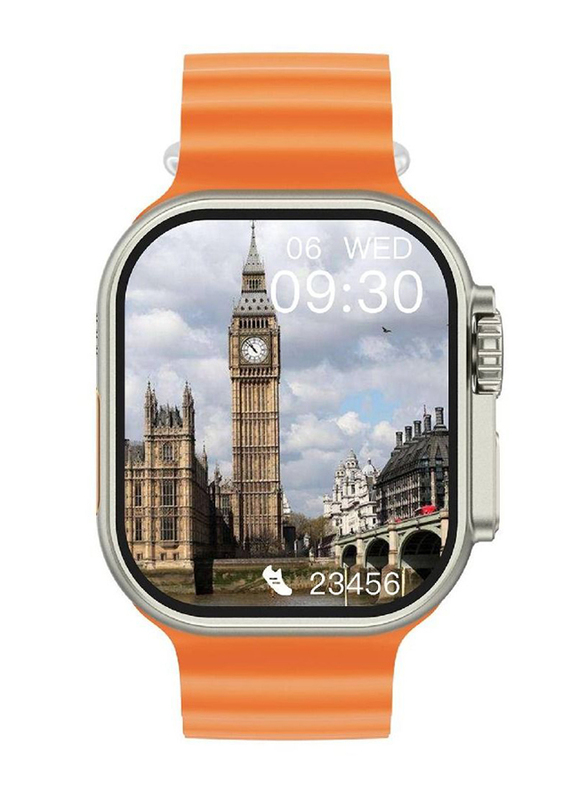 Series 8 49mm Bluetooth Call Wireless Charge Fitness Bracelet Smartwatch, Orange