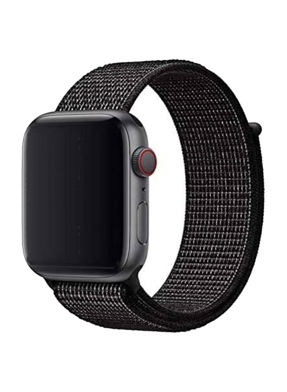 Replacement Nylon Band Strap for Apple Watch 44mm, Black