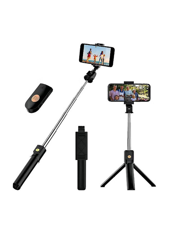 

Generic Extendable Tripod Selfie Stick with Detachable Wireless Remote for Smartphones, Black