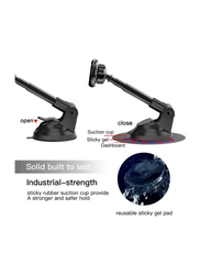 Yesido Magnetic Car Phone Mount With 6 Powerfull Magnets Adjustable Telescopic Arm, Black