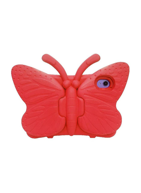 Apple iPad Mini 6th Gen Kids EVA Butterfly Stand Soft Tablet Back Case Cover, Red