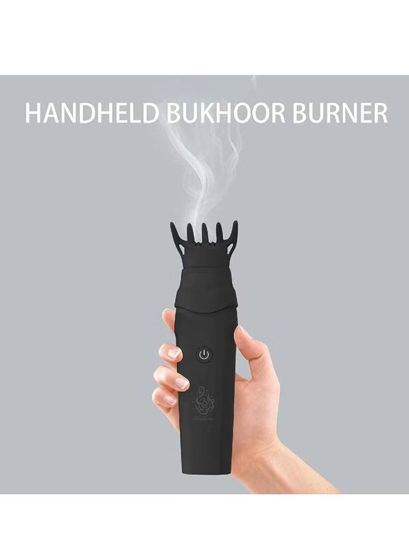 Portable Electric Mini USB Rechargeable Power Comb Bakhoor Burner, Black