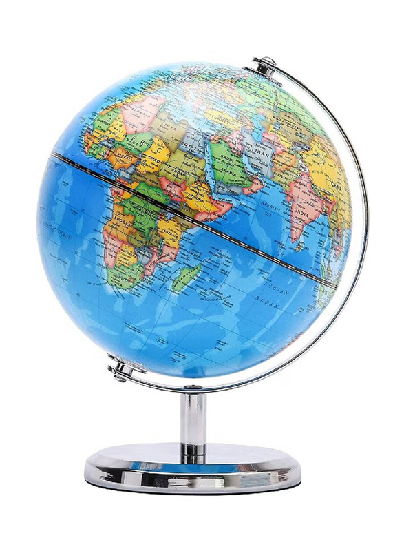 Xiuwoo 14cm World Globe with A Metal Base, Multicolour