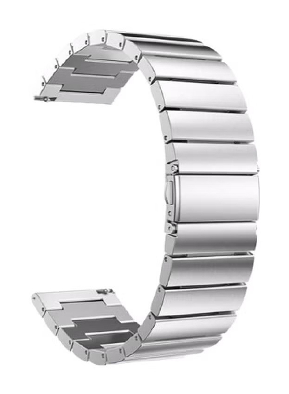 Replacement Stainless Steel Smartwatch Wrist Strap Band for Huawei Gt2/Samsung Gear S3, Silver