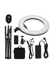 18 Inch Dimmable SMD Led Ring Light Kit, 7-Piece, Black/White