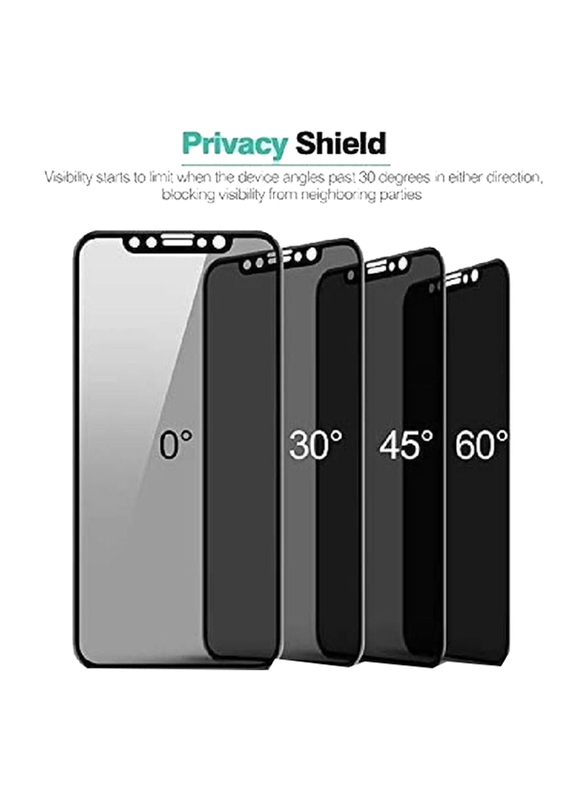 Apple iPhone XS/X 5D Privacy Tempered Glass Screen Protector, Black