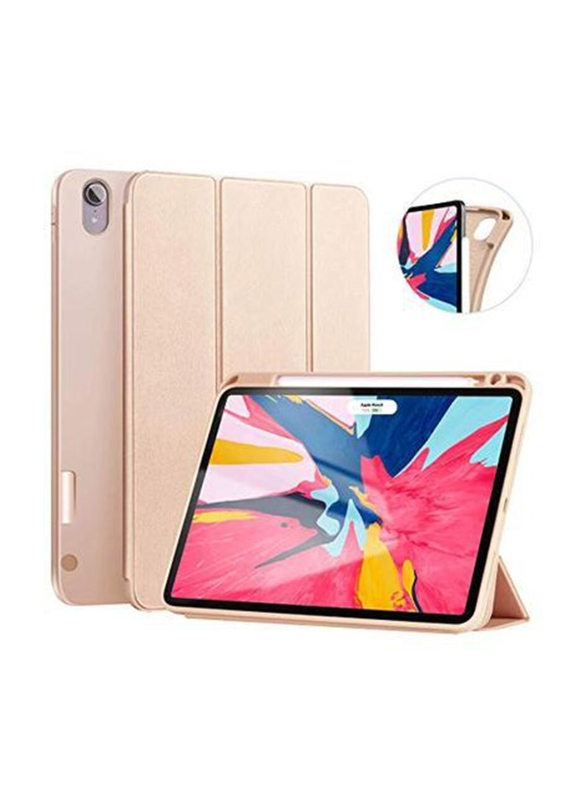 Dux Ducis Apple iPad Pro 10.5-inch/iPad Air 3rd Gen 10.5-inch 2019 PU Leather Tablet Flip Case Cover with Pen Slot, Rose Gold