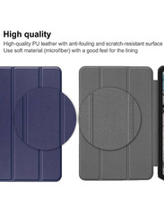 Nokia T20 Slim Protective Premium Leather Ultra-Thin Lightweight Trifold Stand Tablet Flip Case Cover, Blue