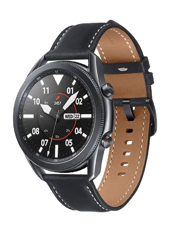 Replacement Genuine Leather Strap for Samsung Watch 3, Black