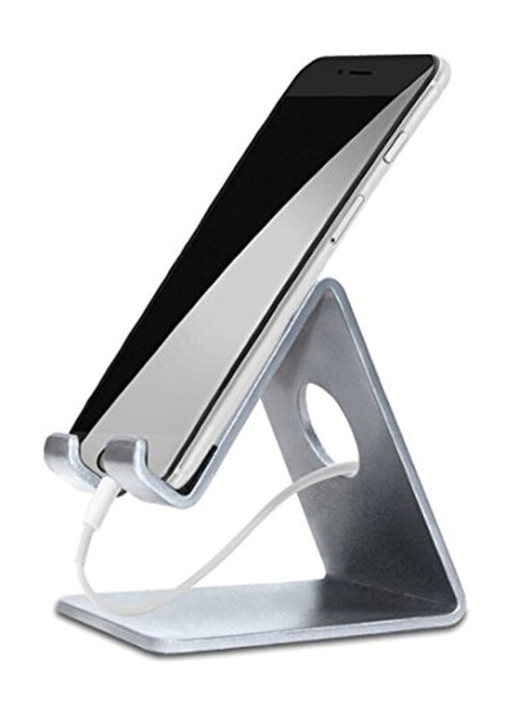 

ELV Aluminum Tablet/Mobile Phone Stand Holder for Mobile Phone/Tablet (upto 10.1"), Silver