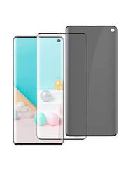 Samsung Galaxy S10 Privacy + 5D Tempered Glass Screen Protector, 2 Pieces, Clear