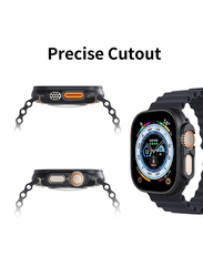 Hard PC Bumper Case All-Around Edge Shockproof Protective Cover Frame NO Screen Protector for Apple Watch Ultra 49mm, Black