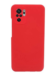 Samsung Galaxy Note 10 Plus Soft Liquid Silicone Slim Gel Protective Back Mobile Phone Case Cover, Red