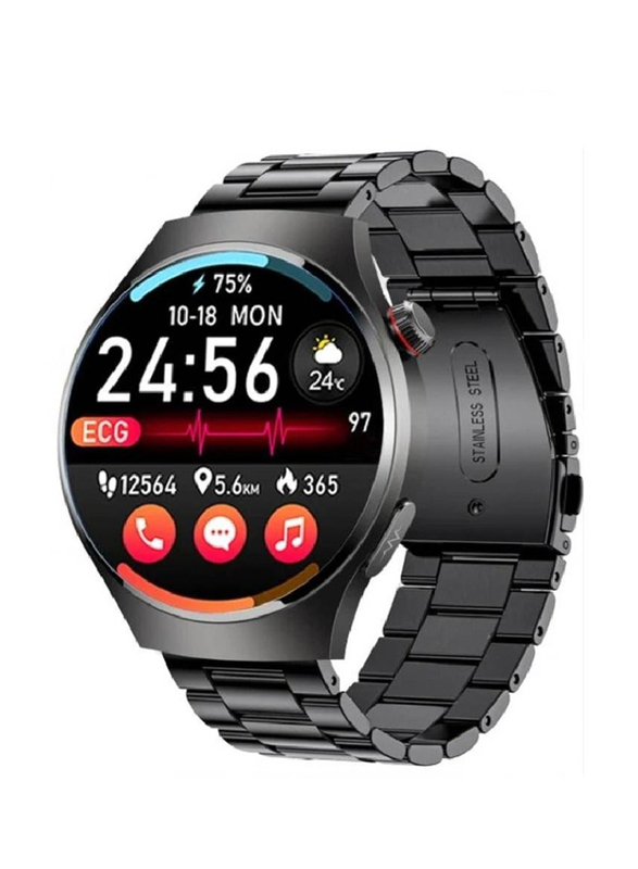 Fitness Tracker Smartwatch With Heart Rate Sleep Monitor Split Screen IP68 Waterproof, Black