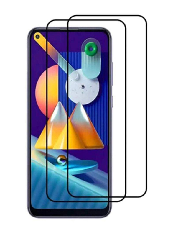 

Generic 2-Piece Samsung Galaxy M11 5D Glass Screen Protector, Clear/Black