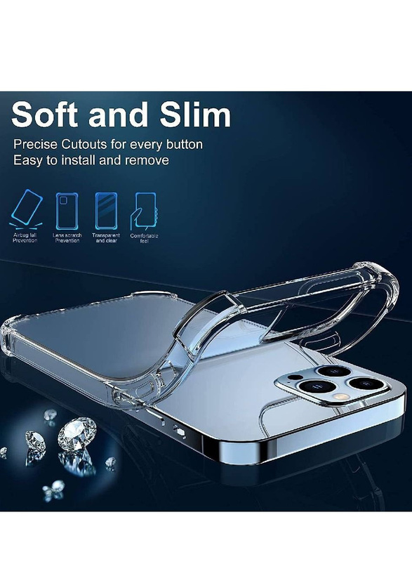 Apple iPhone 13 Pro Max Protective Bumper Mobile Phone Back Case Cover, Clear