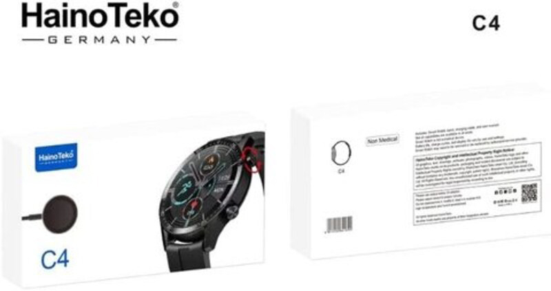 Haino Teko Germany Fitness Tracker Smartwatch, Black
