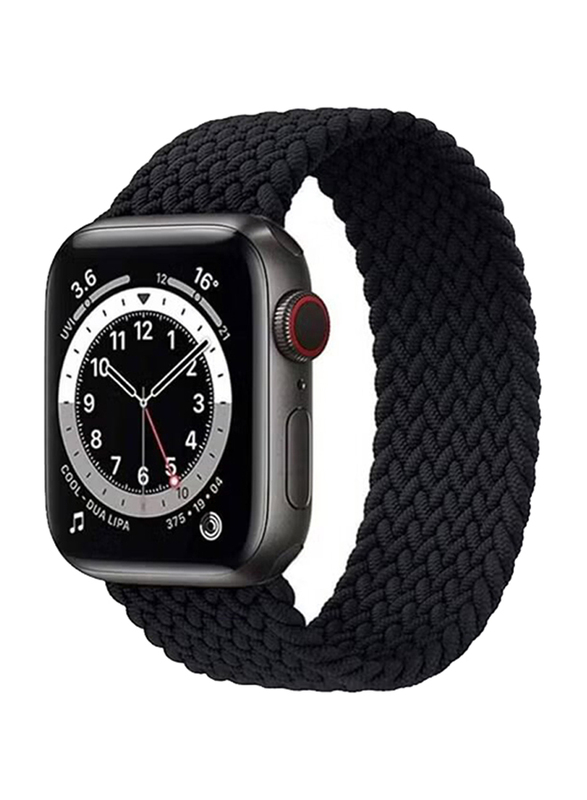 Braided Solo Loop Watch Band for Apple Watch Series 7 41mm, Black