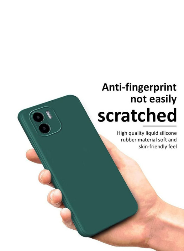 Xiaomi Redmi A1 Protective Shockproof Soft Liquid Silicone Mobile Phone Case Cover, Green