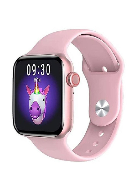 HW22 44mm Smartwatch, HD 1.75'' Touch Screen, BT Call, Heart Rate Sensor & Waterproof, Pink