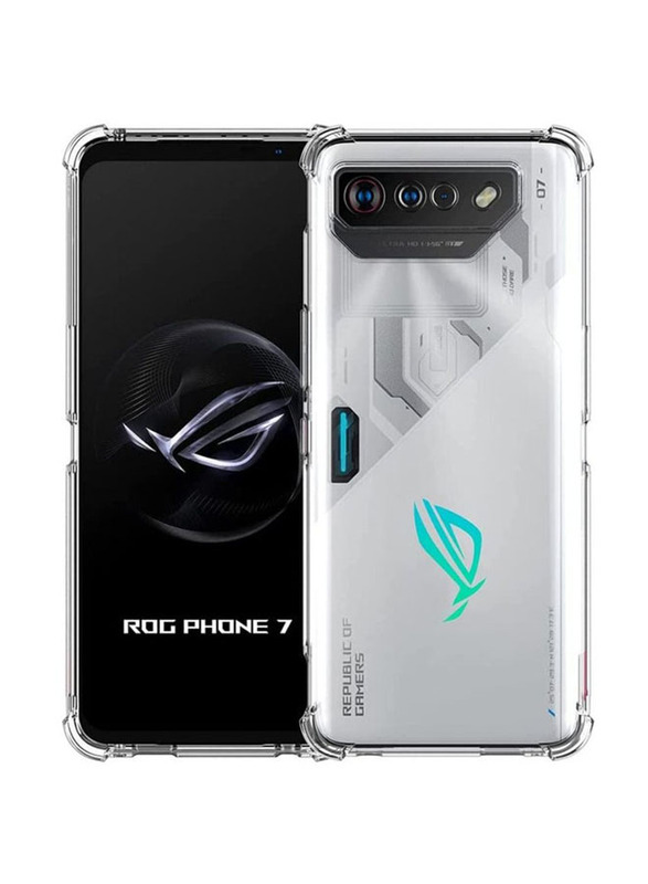 Zoomee Asus Rog Phone 7/ROG Phone 7 Ultimate Protective Soft Silicone Slim Flexible Shockproof Mobile Phone Back Case Cover, Clear